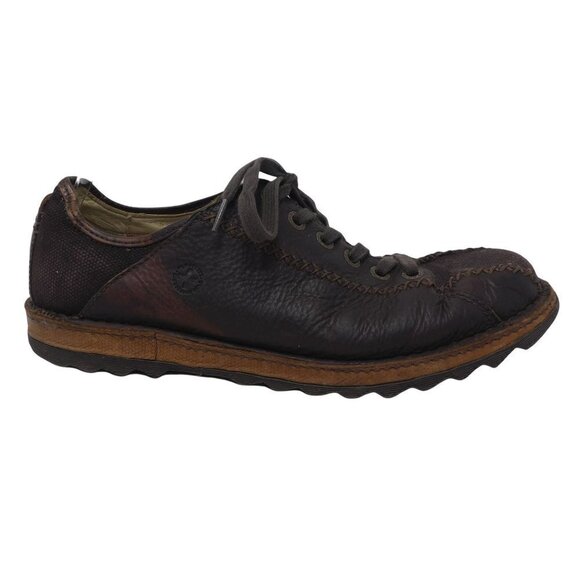 Dr. Martens Oxford Shoes Mens 11 Brown Leather Canvas Comfort Lace Up